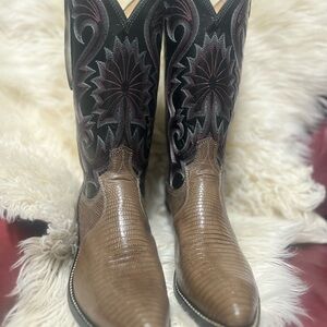 Dan Post Men’s Teju Lizard Cowboy Boots – Size 8.5 – New in Box – El Paso